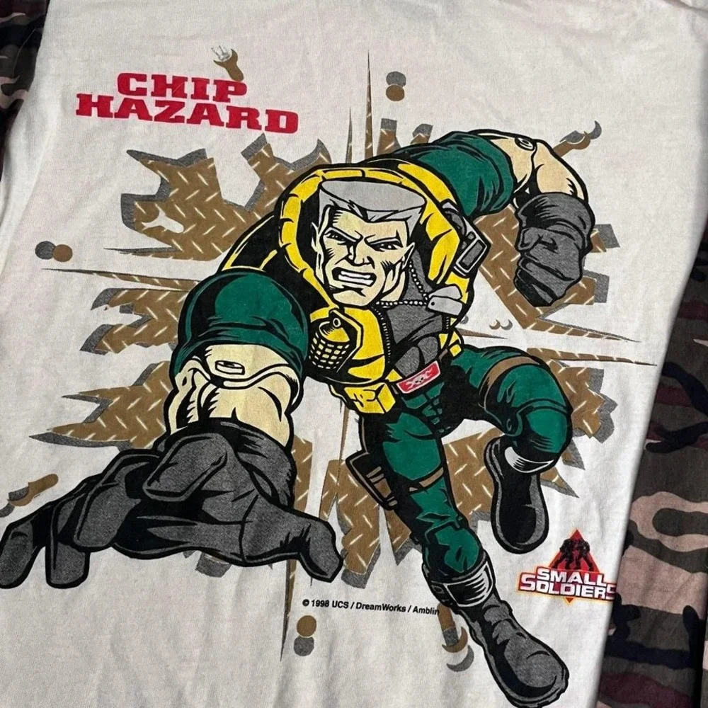 1998 Small Soldiers Chip Hazard Camo Pajama Set Wormser Kids 12-14 USA‎ Made